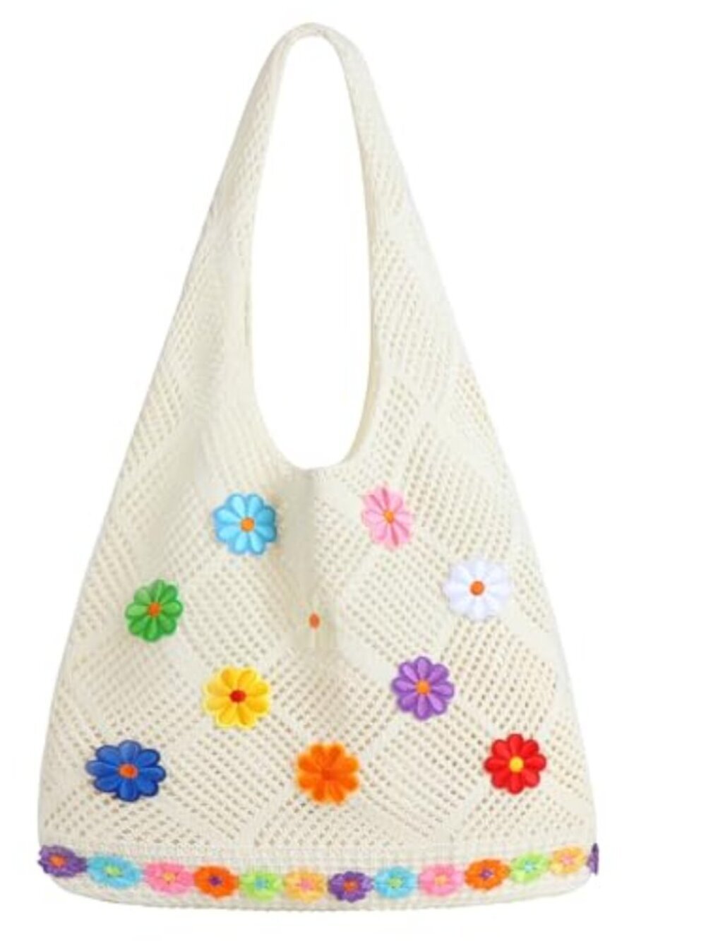 Crochet Tote Bag for Women,